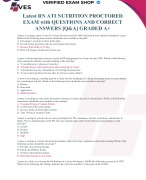 ATI RN/ ATI RN NUTRITION PROCTORED EXAM WITH QUESTIONS AND ANSWERS [Q&A GRADED A+ ]