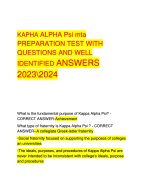KAPHA ALPHA Psi mta  PREPARATION TEST WITH  QUESTIONS AND WELL  IDENTIFIED ANSWERS  2023\2024