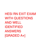 HESI RN EXIT EXAM  WITH QUESTIONS  AND WELL  IDENTIFIED  ANSWERS  [GRADED A+]