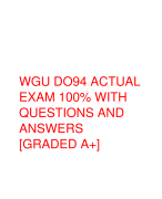 WGU DO94 ACTUAL  EXAM 100% WITH  QUESTIONS AND  ANSWERS  [GRADED A+]