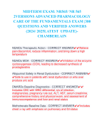 MIDTERM EXAM: NR565/ NR 565  2VERSIONS ADVANCED PHARMACOLOGY  CARE OF THE FUNDAMENTALS EXAM |380 QUESTIONS AND VERIFIED ANSWERS  (2024/ 2025LATEST UPDATE)- CHAMBERLAIN