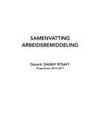Samenvatting Arbeidsbemiddeling Periode 1, jaar 1 (P) 2016-2017