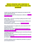 NR509 UPDATED AND VERIFIED A+ MIDTERM EXAM 2024 QUESTIONS AND ANSWERS