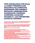 NEW GENERATION CPH EXAM 2 LATEST VERSIONS AND PRACTICE 2024 COMPLETE QUESTIONS AND CORRECT DETAILED ANSWERS WITH RATIONALES (VERIFIED ANSWERS) |ALREADY GRADED A+ 100% HIGHSCORE RATED BY EXPERTS