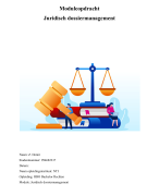 Moduleopdracht Juridisch dossiermanagement