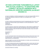 RN ADULT MEDICAL SURGICAL NURSING STUDYGUIDE ACTUAL EXAM TEST  BANK 350 QUESTIONS AND CORRECT DETAILED ANSWERS WITH RATIONALES  (VERIFIED ANSWERS) |ALREADY GRADED A+