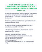 ANCC FNP EXAM REVIEW  QUESTIONS LEIK PART 1:  QUESTIONS & ANSWERS: UPDATED  GRADED A+