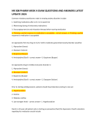 NR 508 PHARM WEEK 4 EXAM QUESTIONS AND ANSWERS LATEST  UPDATE 2024