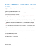 NCLEX REAL EXAM 130 QUESTIONS AND VERIFIED 2024-2025//  GRADED A+ The nurse is contributing to the plan of care for a client with chronic obstructive pulmonary disease  (COPD). Which of the following interventions should the nurse suggest including in the