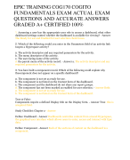 EPIC TRAINING COG170 COGITO FUNDAMENTALS EXAM ACTUAL EXAM QUESTIONS AND ACCURATE ANSWERS GRADED A+ CERTIFIED 100% 