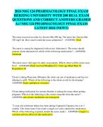 2024 NSG 124 PHARMACOLOGY FINAL EXAM  HERZING UNIVERSITY WITH 200 REAL EXAM  QUESTIONS AND CORRECT ANSWERS GRADED  A+/ NSG 124 PHARMACOLOGY FINAL EXAM  LATEST 2024 (NEW!!)