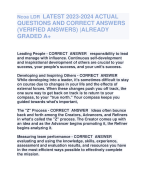 Ncoa LDR LATEST 2023-2024 ACTUAL  QUESTIONS AND CORRECT ANSWERS  (VERIFIED ANSWERS) |ALREADY  GRADED A+