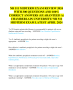 NR 511 MIDTERM EXAM REVIEW 2024  WITH 300 QUESTIONS AND 100%  CORRECT ANSWERS (GUARANTEED A)  CHAMBERLAIN UNIVERSITY/ NR 511  MIDTERM EXAM LATEST APRIL 2024