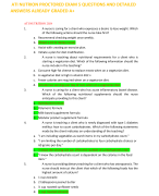   ATI NUTRION PROCTORED EXAM 5 QUESTIONS AND DETAILED                 ANSWERS ALREADY GRADED A+ 