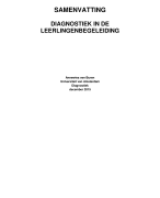 Samenvatting Diagnostiek in de leerlingbegeleiding
