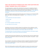 NURS 7430-ADVANCED PHARMACOLOGY FINAL EXAM QUESTIONS AND  CORRECT ANSWERS 2024 LATEST//GRADED A The modern approach to a patient with an altered level of consciousness is a targeted correction of  immediate threats to life and often includes the administr