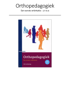 Samenvatting Orthopedagogiek 1.1