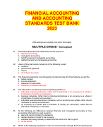 FINANCIAL ACCOUNTING AND REPORTING IFRS ACCOUNTING STANDARDS TEST BANK EXAM QUESTIONS AND CORRECT AN