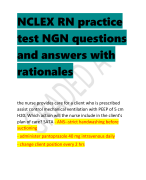 LATEST NCLEX EXAM 2024 Final Exam 2  Advanced NEWEST  VERSION WITH LATEST  QUESTIONS AND  ANSWER GRADED A+ (2023-2024)