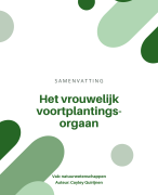 Samenvatting Het Vrouwelijk Voortplantingsorgaan Natuurwetenschappen