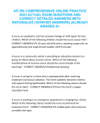 ATI RN COMPREHENSIVE ONLINE PRACTICE  2023 ACTUAL EXAM QUESTIONS AND  CORRECT DETAILED ANSWERS WITH  RATIONALES (VERIFIED ANSWERS) |ALREADY  GRADED A+