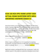 ECSA 102 BCA EPIC EXAM LATEST 2024 ACTUAL EXAM QUESTIONS WITH WELL ANSWERED ANSWERS GRADE A+
