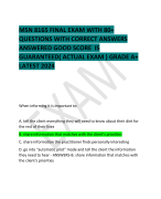CARDIOVASCULAR REVIEW CCRN EXAM CRAM QUESTIONS AND ANSWERS WITH GOOD GUARANTEED WELL GRADED A+ LATEST 2024 