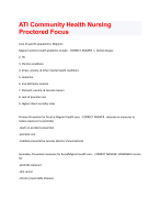 ATI Community Health Nursing  Proctored Focus