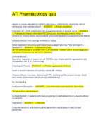 ATI Pharmacology quiz Aspirin is contra indicated for children who have a viral infection due to the risk of  developing what adverse affect?