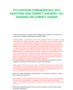 ATI CAPSTONE FUNDAMENTALS 2O21 QUESTIONS AND CORRECT ANSWERS | ALL  ANSWERS ARE CORRECT AGRADE