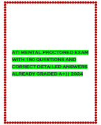 Peds nursing care of children ati proctored newest 2024- 2025 actual exam complete 250 questions and correct detailed answers(verified answers)| already graded a+|| brand new!!