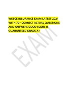 WEBCE EXAMS LATEST 2024 QUESTIONS WITH ANSWERS GOOD SCORE IS QUARANTEED GRADE A+ 
