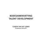 Samenvatting Talent Development Periode 2, jaar 1 (P) 2016-2017