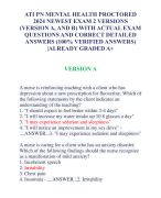 ADVANCED HEALTH ASSESSMENT FINAL  EXAM 2024 NEWEST EXAM 2 VERSIONS  (VERSION A AND B) 450 QUESTIONS WITH  DETAILED VERIFIED ANSWERS (100%  CORRECT) /ALREADY GRADED A+