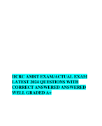 IICRC AMRT EXAM/ACTUAL EXAM  LATEST 2024 QUESTIONS WITH CORRECT ANSWERED ANSWERED WELL GRADED A+ 