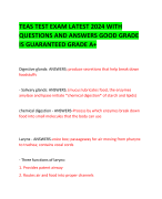 TEAS TEST EXAM LATEST 2024 WITH QUESTIONS AND ANSWERS GOOD GRADE IS GUARANTEED GRADE A+ 