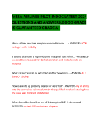 MESA AIRLINES PILOT INDOC LATEST 2024 QUESTIONS AND ANSWERS,GOOD GRADE IS GUARANTEED GRADE A+ 