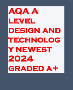 AQA A level design and technolog y newest 2024 graded a+