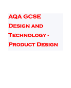 AQA GCSE Design and Technology - Product Design