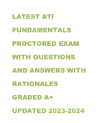 .LATEST ATI  FUNDAMENTALS  PROCTORED EXAM  WITH QUESTIONS  AND ANSWERS WITH  RATIONALES  GRADED A+  UPDATED 2023-2024