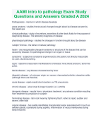 AAMI intro to pathology Exam Study  Questions and Answers Graded A 2024