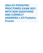 2024 ATI PEDIATRIC PROCTORED EXAM 2023 WITH NGN QUESTIONS AND CORRECT ANSWERS.// ATI Pediatric Proctor 
