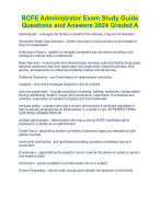 RCFE TOP GRADED EXAM QUESTIONS  AND ANSWERS 2024