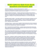 RCFE California State Exam Study  Questions and Answers 2024