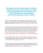 CMS PHARMACOLOGY PROCTORED EXAM TEST BANK/ATI PHARMACOLOGY CMS EXAM TEST BANK ACTUAL EXAM QUESTIONS AND CORRECT DETAILED ANSWERS A NEW UPDATED VERSION LATEST 2024-2025 BRAND NEW!!!(VERIFIED ANSWERS)|ALREADY GRADED A+