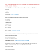 CSFA CERTIFICATION PRACTICE EXAM QUESTIONS AND CORRECT ANSWERS 2024  LATEST ALREADY GRADED A+