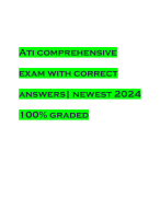 ATI PN COMPREHENSIVE PREDICTOR RETAKE /PN COMPREHENSIVE PREDICTOR RETAKE ACTUAL EXAM 180 QUESTIONS AND CORRECT DETAILED ANSWERS|ALREADY GRADED A+