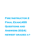 Fire Instructor 2 Final Exam|455 Questions and Answers 2024| newest graded a+
