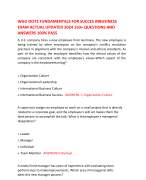 WGU DO72 FUNDAMENTALS FOR SUCCES IN BUSINESS EXAM ACTUAL UPDATED 2024 150+ QUESTIONS AND ANSWERS 100% PASS 