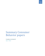 Elaborate Summary Consumer Behavior Papers